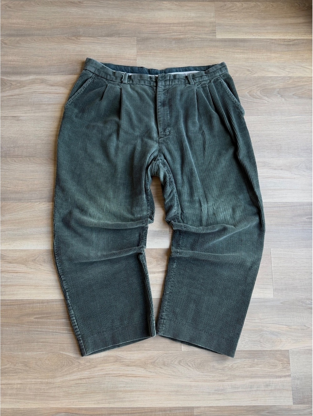 Vintage Baggy Forest Green Pine Point Corduroy Pants